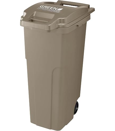 Amazon｜ボックスカート ゴミ箱 120 緑 約120L キャスター付き
